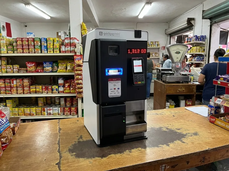 Quickpaymini en una tienda de abarrotes