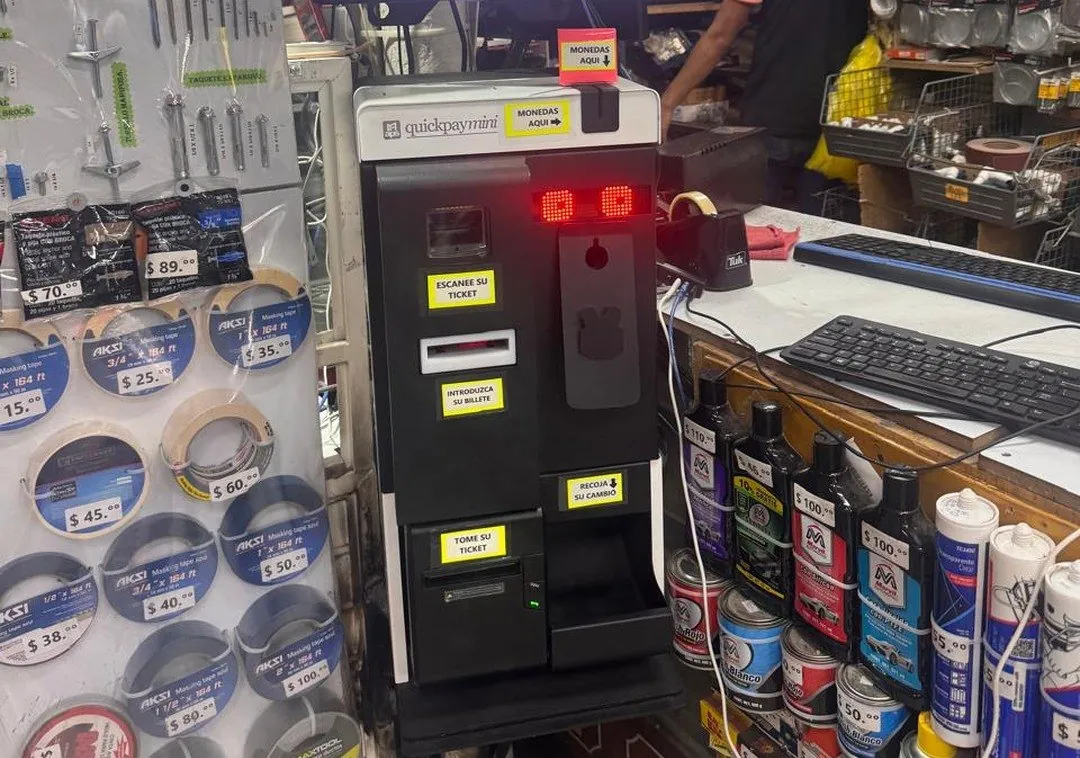 Quickpaymini en el mostrador de una ferretería