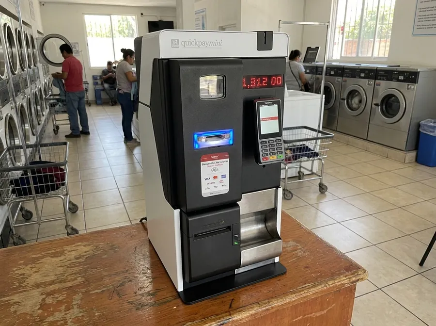 Quickpaymini en una lavandería