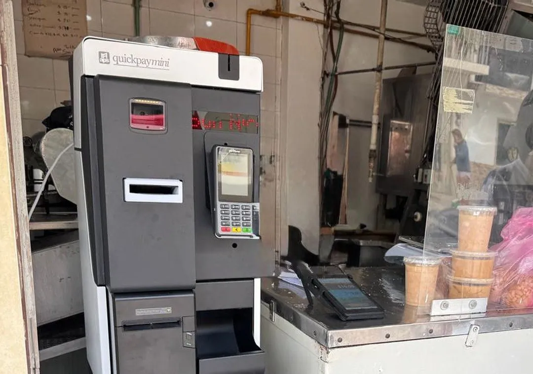 Quickpaymini en el mostrador de una tortillería